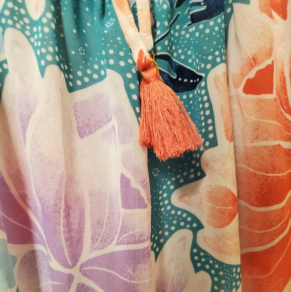 Floral Multicolor Ruffle Romper - Picture 4 of 5